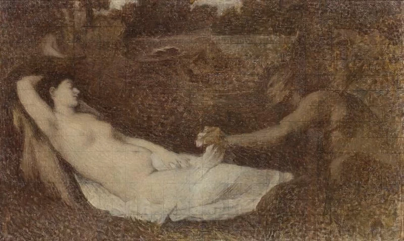 Giove e Antiope, da Tiziano